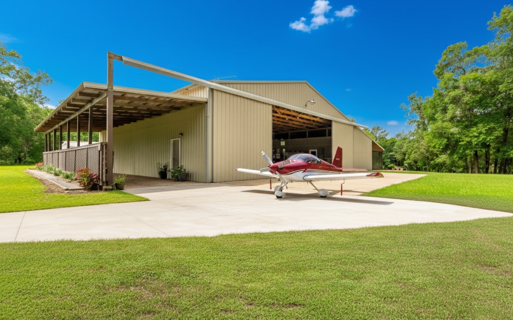Beautiful hangar apartment on 10.4 acres
